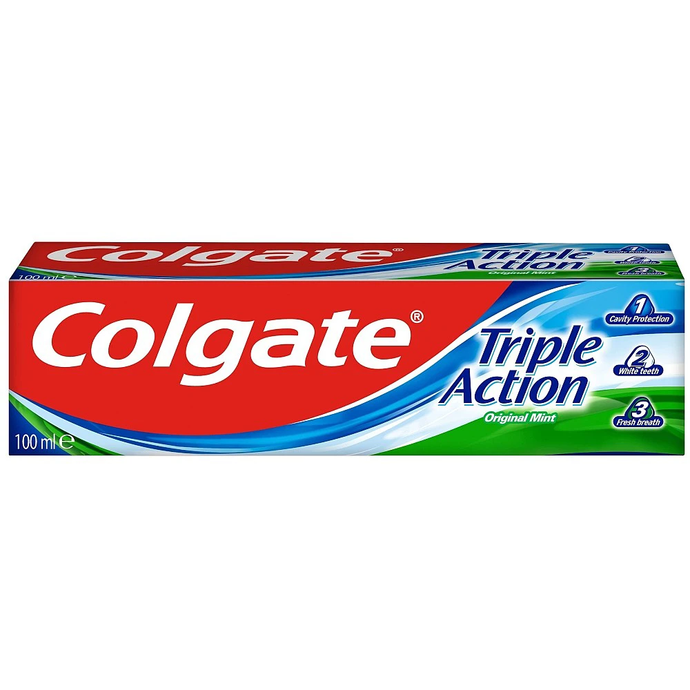 خمیردندان کلگیت مدل triple action 123 حجم 100 میلی لیتر