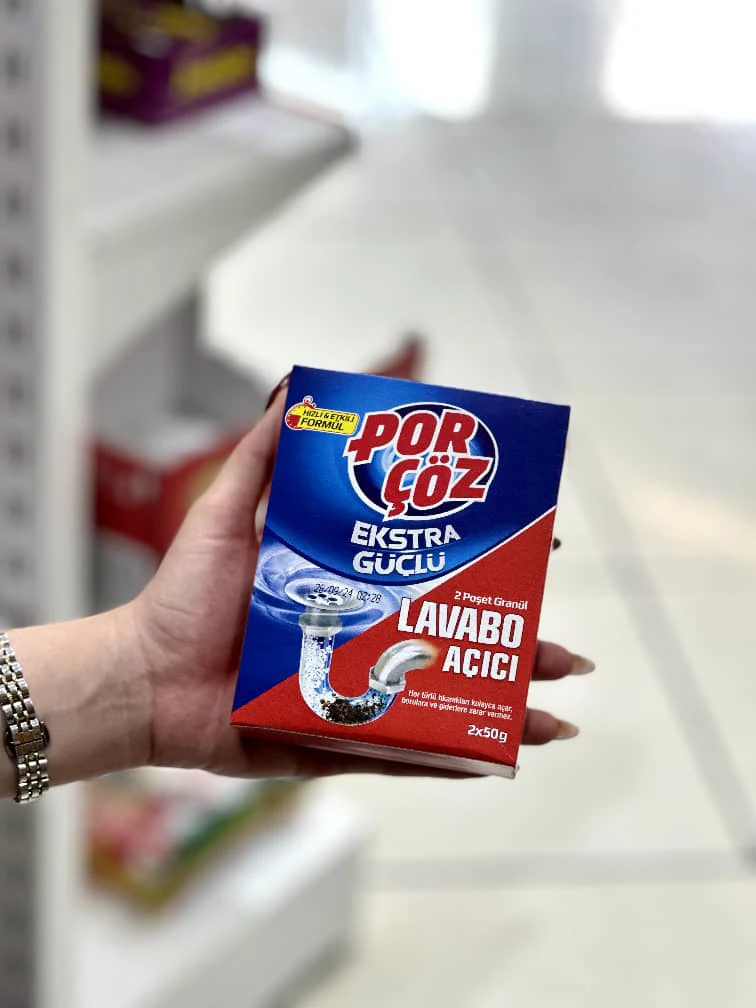 پودر لوله بازکن پورچوز porçöz مدل EKSTRA GUCLU بسته 2 عددی